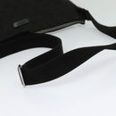 GUCCI GG Canvas Shoulder Bag Black Silver 114273 Auth th5949-7