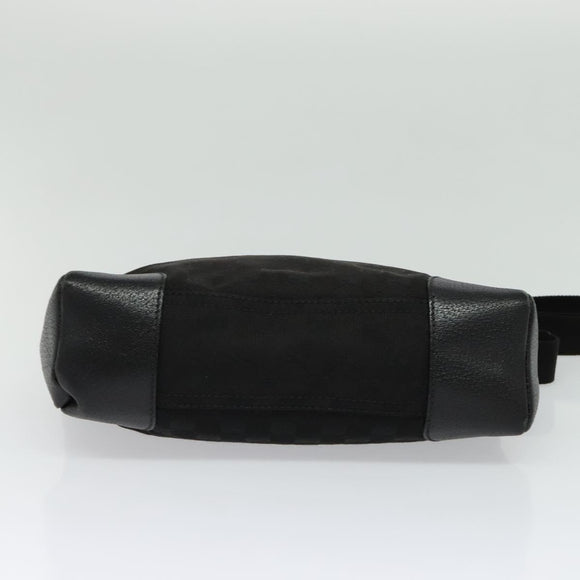 GUCCI GG Canvas Shoulder Bag Black Silver 114273 Auth th5949