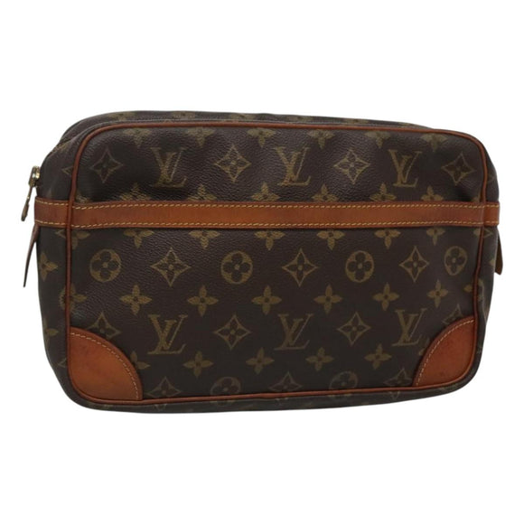 LOUIS VUITTON Monogram Compiegne 28 Clutch Bag M51845 LV Auth th5968