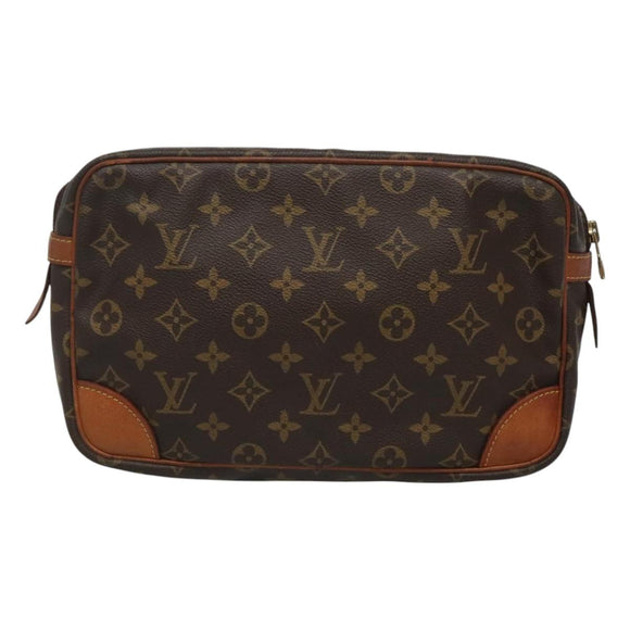 LOUIS VUITTON Monogram Compiegne 28 Clutch Bag M51845 LV Auth th5968