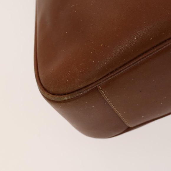 GUCCI Bamboo Hand Bag Leather 2way Brown Gold 001 3444 1638 Auth th5971