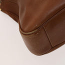 GUCCI Bamboo Hand Bag Leather 2way Brown Gold 001 3444 1638 Auth th5971-16