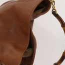GUCCI Bamboo Hand Bag Leather 2way Brown Gold 001 3444 1638 Auth th5971-6