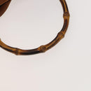 GUCCI Bamboo Hand Bag Leather 2way Brown Gold 001 3444 1638 Auth th5971-7