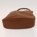 GUCCI Bamboo Hand Bag Leather 2way Brown Gold 001 3444 1638 Auth th5971-5