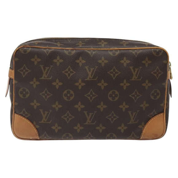 LOUIS VUITTON Monogram Compiegne 28 Clutch Bag M51845 LV Auth th5979