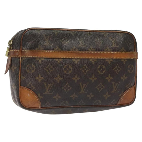 LOUIS VUITTON Monogram Compiegne 28 Clutch Bag M51845 LV Auth th5985
