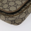 GUCCI GG Plus Supreme Shoulder Bag PVC Beige Gold Auth th5987-11