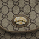 GUCCI GG Plus Supreme Shoulder Bag PVC Beige Gold Auth th5987-15