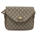GUCCI GG Plus Supreme Shoulder Bag PVC Beige Gold Auth th5987-2