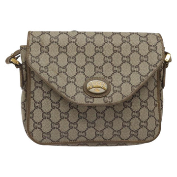 GUCCI GG Plus Supreme Shoulder Bag PVC Beige Gold Auth th5987 - 0