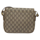 GUCCI GG Plus Supreme Shoulder Bag PVC Beige Gold Auth th5987-3