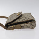 GUCCI GG Plus Supreme Shoulder Bag PVC Beige Gold Auth th5987-5