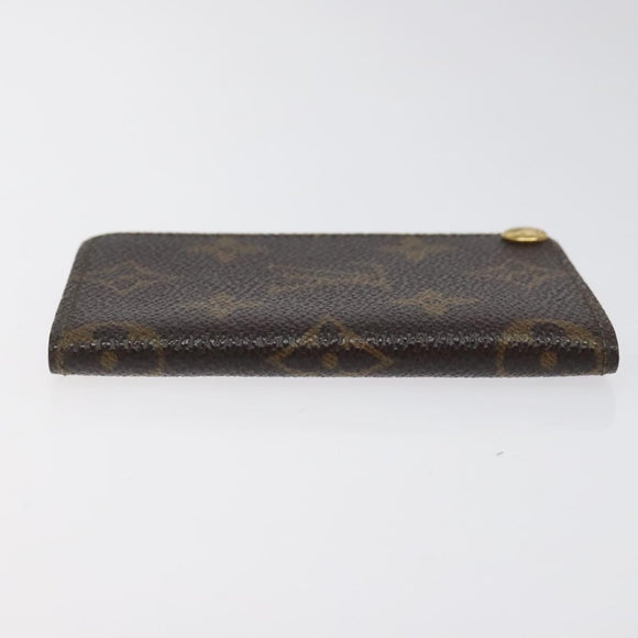LOUIS VUITTON Monogram Porto Cartes Credit Pression Card Case M60937 Auth th6004
