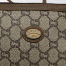 GUCCI GG Plus Supreme Shoulder Bag PVC Beige Auth th6012-14