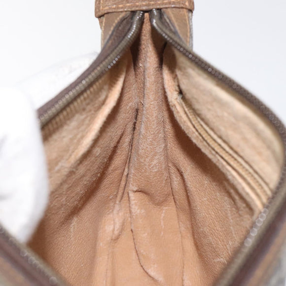 GUCCI GG Plus Supreme Shoulder Bag PVC Beige Auth th6012