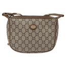 GUCCI GG Plus Supreme Shoulder Bag PVC Beige Auth th6012-2