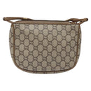 GUCCI GG Plus Supreme Shoulder Bag PVC Beige Auth th6012-3