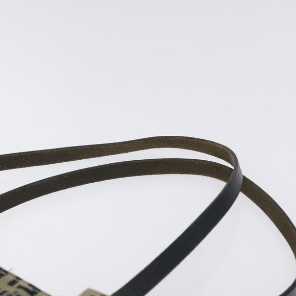 FENDI Zucchino Canvas Hand Bag Navy Silver Auth th6019