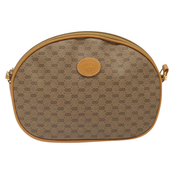 GUCCI Micro GG Supreme Shoulder Bag PVC Beige Gold 007 89 0094 Auth th6021