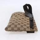 GUCCI GG Canvas Waist bag Beige Silver 28566 Auth th6023-5
