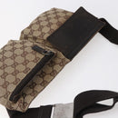 GUCCI GG Canvas Waist bag Beige Silver 28566 Auth th6023-6