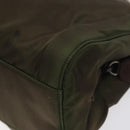 PRADA Chain Shoulder Bag Nylon Khaki Auth th6024-15