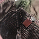 PRADA Chain Shoulder Bag Nylon Khaki Auth th6024-21