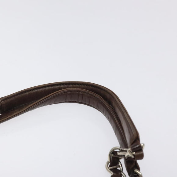 PRADA Chain Shoulder Bag Nylon Khaki Auth th6024