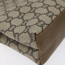 GUCCI GG Plus Supreme Shoulder Bag PVC Beige Gold Auth th6028-11