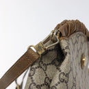 GUCCI GG Plus Supreme Shoulder Bag PVC Beige Gold Auth th6028-15