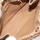 GUCCI GG Plus Supreme Shoulder Bag PVC Beige Gold Auth th6028-17