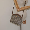 GUCCI GG Plus Supreme Shoulder Bag PVC Beige Gold Auth th6028-21
