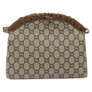 GUCCI GG Plus Supreme Shoulder Bag PVC Beige Gold Auth th6028-3