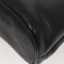 BALLY Quilted Shoulder Bag Leather Navy Gold Auth th6030-16
