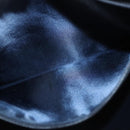 BALLY Quilted Shoulder Bag Leather Navy Gold Auth th6030-21