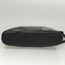 BALLY Quilted Shoulder Bag Leather Navy Gold Auth th6030-9