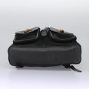 GUCCI Bamboo Backpack Suede Black Gold 003 1998 0016 Auth th6031-5