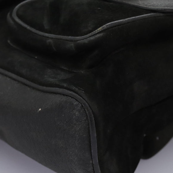 GUCCI Bamboo Backpack Suede Black Gold 003 1998 0016 Auth th6031