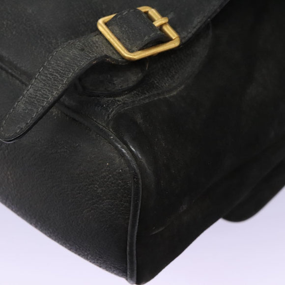 GUCCI Bamboo Backpack Suede Black Gold 003 1998 0016 Auth th6031