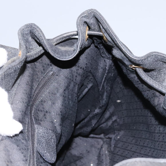 GUCCI Bamboo Backpack Suede Black Gold 003 1998 0016 Auth th6031