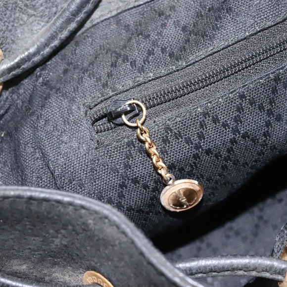 GUCCI Bamboo Backpack Suede Black Gold 003 1998 0016 Auth th6031
