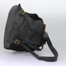 GUCCI Bamboo Backpack Suede Black Gold 003 1998 0016 Auth th6031-8