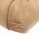 Chloe Etel Hand Bag Leather 2way Beige Gold Auth th6032-16