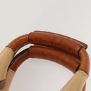 Chloe Etel Hand Bag Leather 2way Beige Gold Auth th6032-8