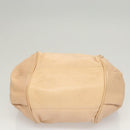 Chloe Etel Hand Bag Leather 2way Beige Gold Auth th6032-5