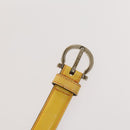 Salvatore Ferragamo Givenchy Belt Leather 2Set Yellow Auth th6037-13