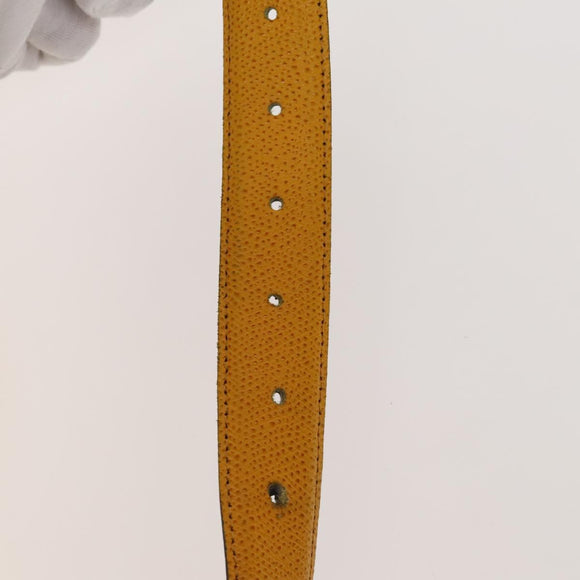 Salvatore Ferragamo Givenchy Belt Leather 2Set Yellow Auth th6037