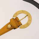 Salvatore Ferragamo Givenchy Belt Leather 2Set Yellow Auth th6037-7