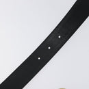 GUCCI Interlocking Belt Canvas 33.1"" Black Gold 29882 Auth th6038-10